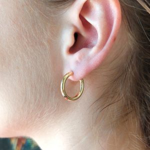 Gold Creolen kaufen 20 mm UNOAERRE Gelbgold 18K