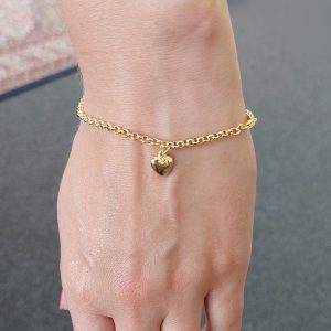 Goldarmband kaufen Herzform UNOAERRE Gelbgold 18K