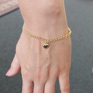 Goldarmband kaufen „Herz“ UNOAERRE Gelbgold 18K
