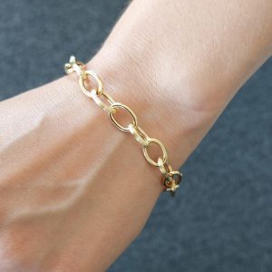 Goldarmband kaufen„Oval“ UNOAERRE Gelbgold 18K