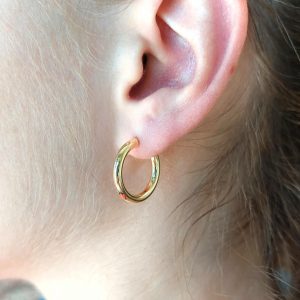 Goldschmuck Gold Creolen 20 mm UNOAERRE Gelbgold 18K