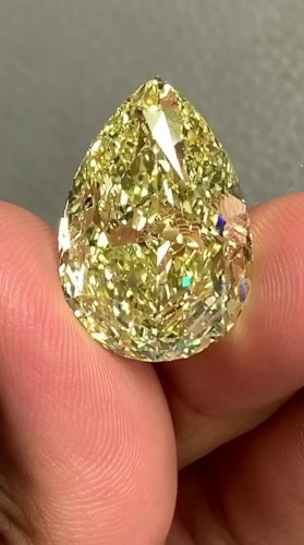 Diamant Tropfen Pear Cut Thumbnail Gelb