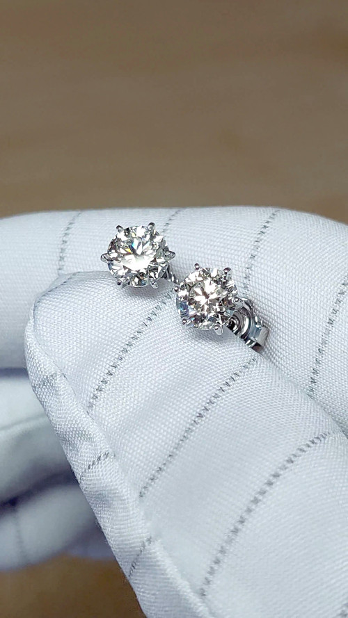 Brillant Ohrstecker 6 Krappen filigran