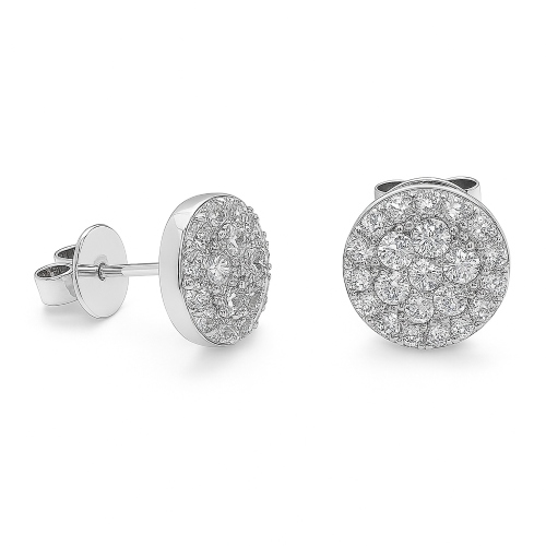 Ohrstecker Illusion 18K Weissgold TS22_1.01 ct. 1025 Illusion RUND