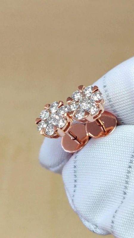 Rosegold Diamant Ohrstecker Illusion