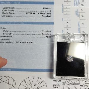 Anlagediamant 1,80 ct. Sonderangebot Auftragsverkauf