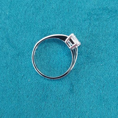 Diamantring 1,33 ct. Weissgold 18K Emerald Cut Smaragdschliff