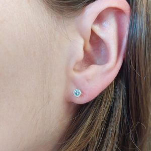 Diamant Ohrstecker 0,52 ct. Weissgold River Lupenrein IGI Zertifikat beste Qualität