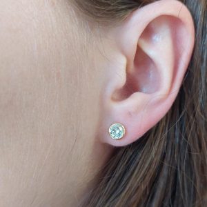 Diamant Ohrstecker Zage 1,23 ct. Karat über ein Karat Gelbgold