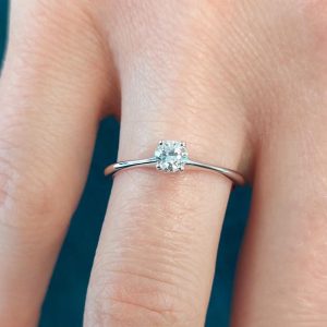 Diamantring 0,22 ct. Weissgold Brillant 18K