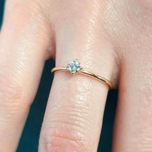 Diamantring GG 18K 0,15 ct. 4 Krappen klein