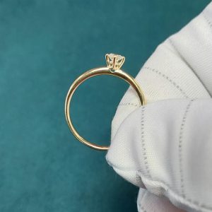 Diamantring GG 18K 0,15 ct. 4 Krappen klein