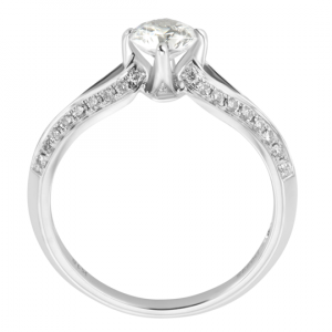 Diamantring mit Besatzdiamanten Weissgold