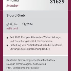 Mitglied Deutsche Gemmologische Gesellschaft eV