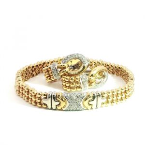 Armband, Ohrringe, Set, Gelbgold, Gold, 18K, Brillanten, Diamantarmband, Diamantohrringe
