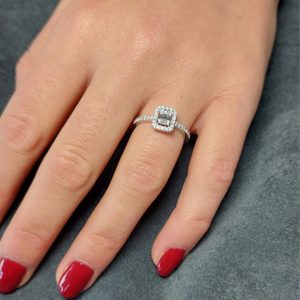 Diamantring Baguette kaufen 0,37 ct. Weissgold 18K