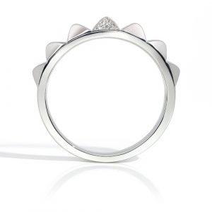 Diamantring Pyramide 0,05 ct. Weissgold 18K