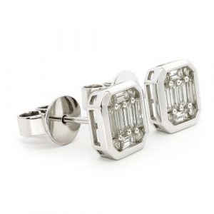 Ohrstecker Baguette OP24_9 0,68 ct. Illusion