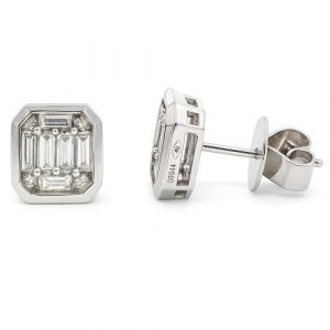 Ohrstecker Baguette OP24_9 0,68 ct. Illusion