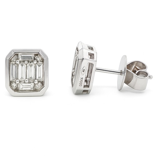 Ohrstecker Baguette OP24_9 0,68 ct. Illusion