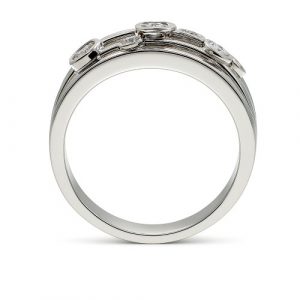 Zargenring neu gedacht 18K Weissgold 0,45 ct.