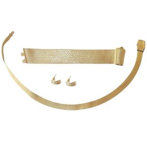 Goldschmuck Set Hochzeit Türkisch Arabisch Dubai Armreif Armband Ohrringe Collier 22k 916