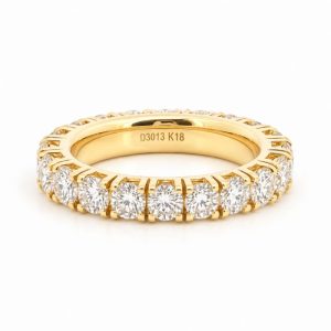 Diamant Ring, Diamantring, Brillant Ring, Brillantring, Memory, Gelbgold, Gold, 18K, 750
