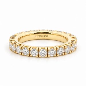 Diamant Ring, Diamantring, Brillant Ring, Brillantring, Memory, Gelbgold, Gold, 18K, 750