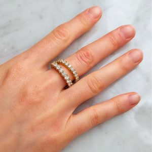 Memory Diamantring 3 ct Gelbgold