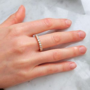 Memory Ring 2 ct. Diamantgewicht Memoire Eternity Weissgold