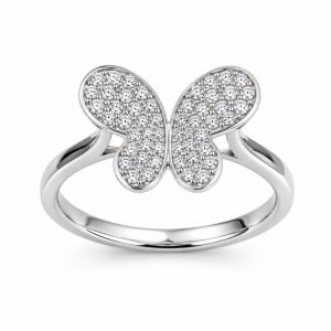Schmetterling, Diamant Ring, Diamantring, Weissgold, 18K,