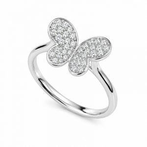 Schmetterling, Diamant Ring, Diamantring, Weissgold, 18K,