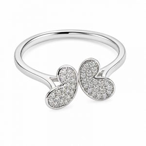 Schmetterling, Diamant Ring, Diamantring, Weissgold, 18K,