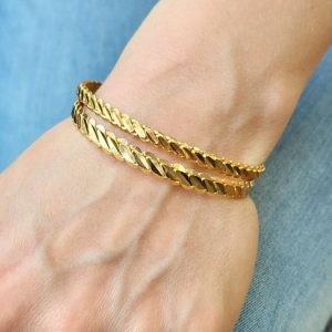 Goldarmreif 22k Gelbgold 916 modern verschiedene Designs