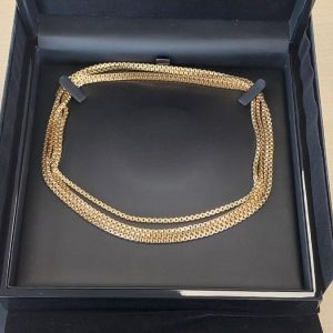 Kette Collier 3 lagig 18K Gelbgold