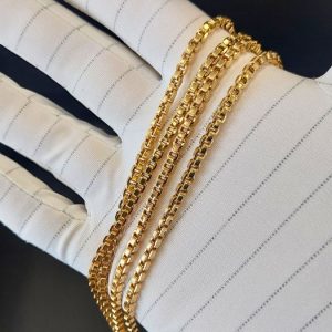 Kette Collier 3 lagig 18K Gelbgold