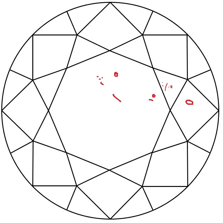 Skizze Brillant SI1 5 Karat