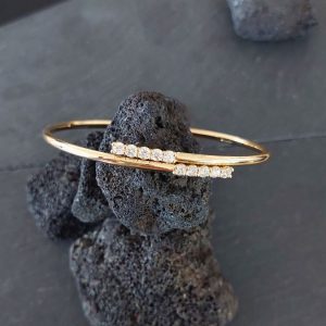Lichtberg Armreif 0,76 ct. Gelbgold Diamanten Armband