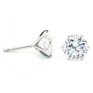 Aachen Diamant Ohrstecker 6 Krappen Weissgold 0310