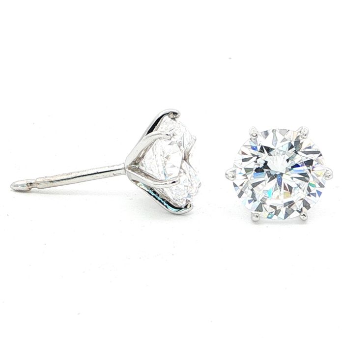 Aachen Diamant Ohrstecker 6 Krappen Weissgold 0310