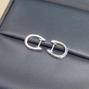 Creolen Ohrringe Diamanten 18K Weissgold