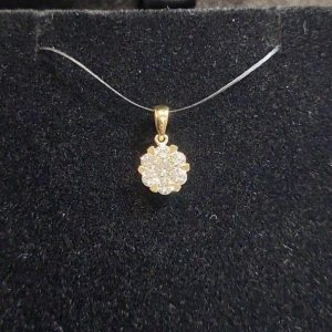 Diamant Anhänger Gelbgold halbkaräter ct. Brillantanhänger Collier Kette Weissgold Rosegold