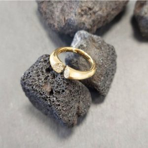 Lichtberg Trilogie 0,14 ct. Gelbgold Diamantring 750