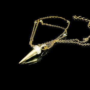 Diamant Collier "Pendel" 0,24 ct. Gelbgold 18K