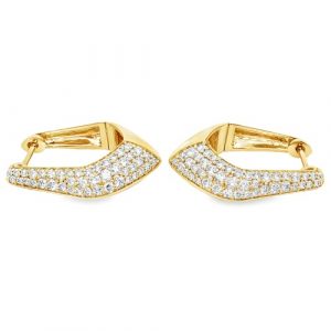 33_39 Creolen Gelbgold 0,65 ct Ohrringe massiv gross