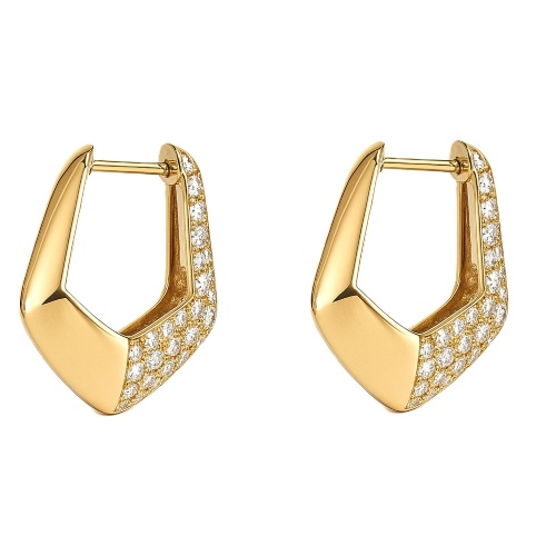 33_39 Creolen Gelbgold 0,65 ct Ohrringe massiv gross