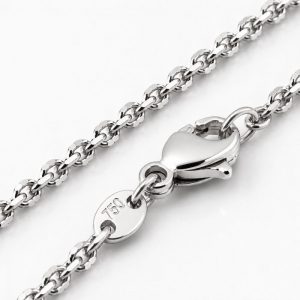 Ankerkette, Halskette, Goldkette, Weissgold, Gold, 750, 18K