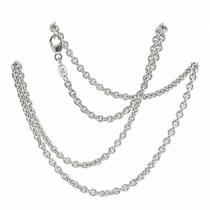 Ankerkette, Goldkette, Weissgold, Gold, 750, 18K
