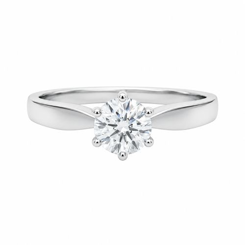 Diamantring, Verlobungsring, Solitär, Gold, Weissgold, 750, 18K
