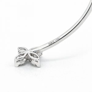 Armreif 0,41 ct. Blüte Weissgold